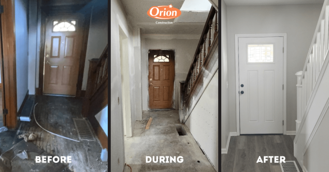 Fire Damage Restoration Fire restoration and reconstruction project completed by Orion Construction after significant structural fire damage